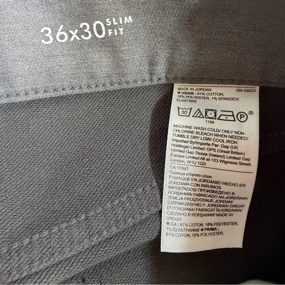 Banana Republic The Traveler Slim Fit Pants Mens 36 x 30 Gray Casual Office